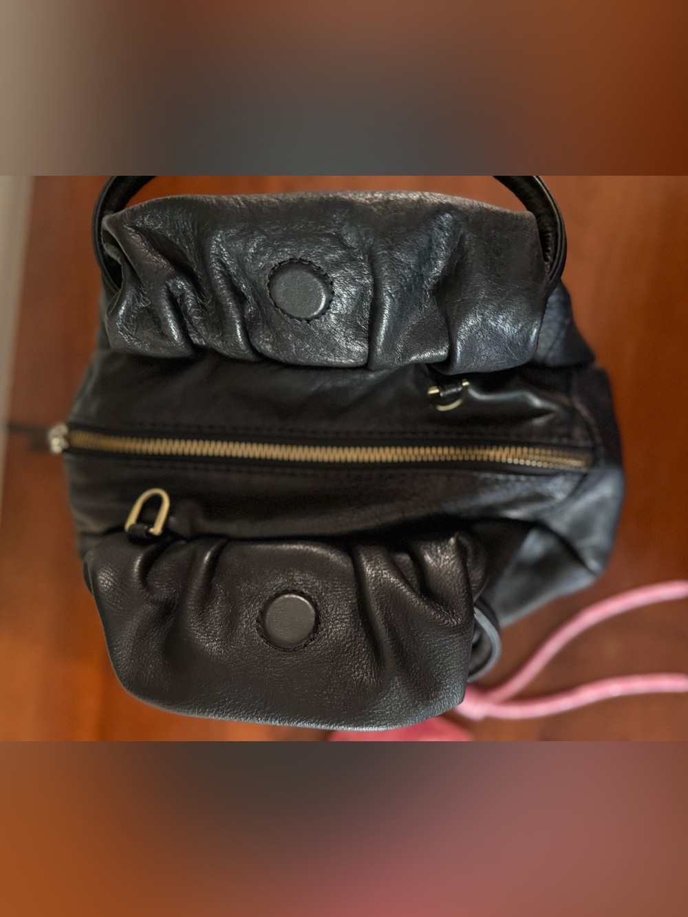 HOBO Mini Darling Satchel Buttery Soft Black Leather Slouchy Dumpling Bag - Picture 6 of 13